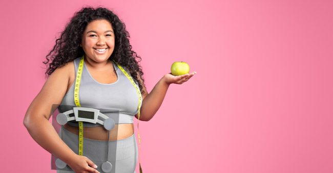 a motivated girl for her weight loss journey with HCG kits